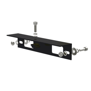 Clenergy PV-ezRack Isolator Shade Angle Bracket — 260 mm — Black anodised