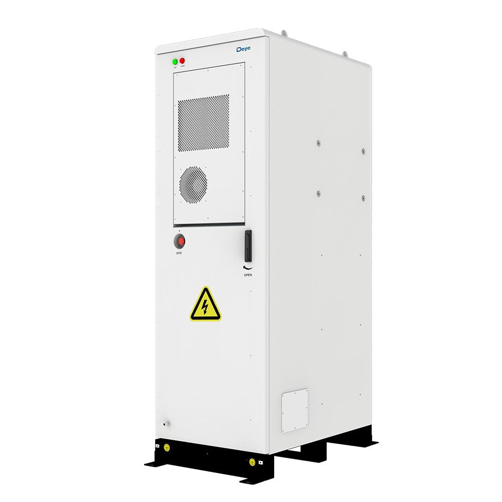 Deye GE-F60 61.44kWh High Voltage Outdoor Battery Cabinet angled view